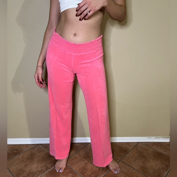 Juicy Couture Y2K Towel Terry Wide Leg Pants Size Small - Picture 3 of 11